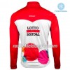 Set Langarmtrikot + Trägerhose Lange 2018 Lotto Soudal Winter Thermal Fleece N001